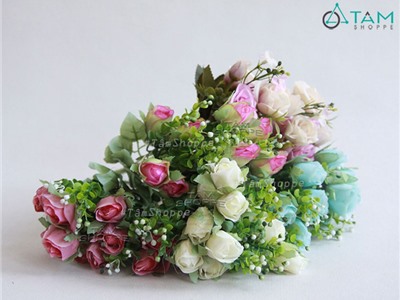 Cành hoa Vintage hoa hồng búp No.2