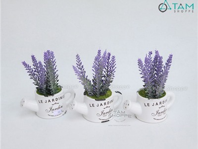 Bình tưới mini gốm hoa Lavender No.32