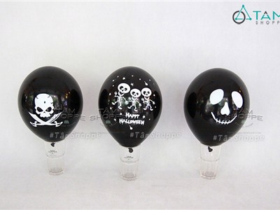 Bịch 5 cái bong bóng trang trí Halloween màu Đen