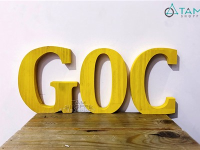 Chữ gỗ GOC sơn màu theo yêu cầu