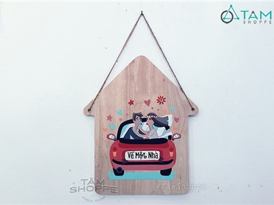 Bảng gỗ "Về Một nhà" Trang trí tiệc cưới
