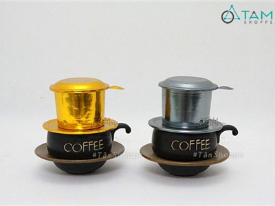 Bộ tách gốm Phin cafe màu Titan số 34