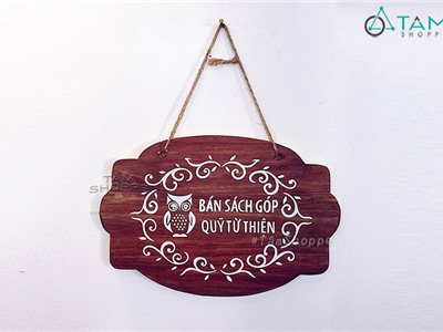 Bảng treo Quyên góp sách từ thiện