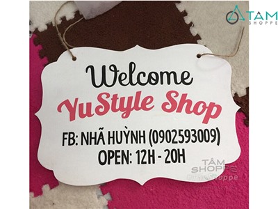 Bảng gỗ treo cửa YuStyle Shop 30x40cm