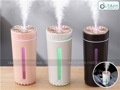  Máy phun sương tạo ẩm cốc ánh kim để xe ô tô bàn làm việc [Cáp USB - Tặng thêm đầu lọc] MAYTAOAM-02