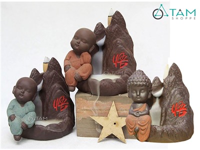 Thác khói trầm hương để bàn ngọn núi chữ NGỘ [Tặng 10 nụ trầm] TKTH-01