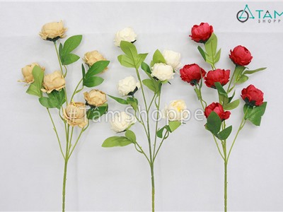 Cành hoa hồng Sapa giả cao cấp CHG-130