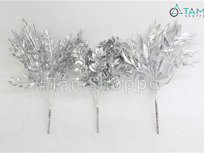 Cành lá giả phủ bạc trang trí nhiều kiểu CHG-125