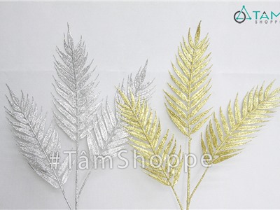 Cành lá dương xỉ vạn tuế giả phủ kim tuyến CHG-115