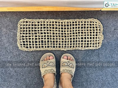 Thảm chùi chân massage bằng cói chữ nhật THCHCH-01