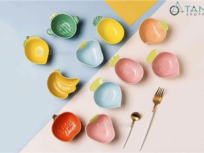 Bát ăn dặm cho bé bằng gốm hình rau củ quả dễ thương