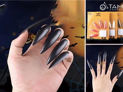 Set 10 móng tay quỷ bằng nhựa loại dán HLW-MT-01