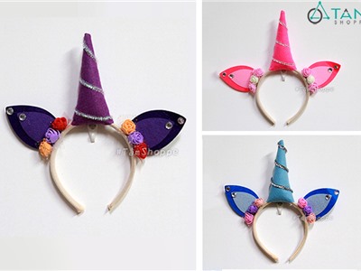 Cài tóc sừng ngựa Pony 6 bông hoa HLW-CAI-10