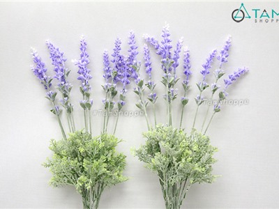 Cành hoa Lavender giả 2 tầng phủ bụi F-CHG-103