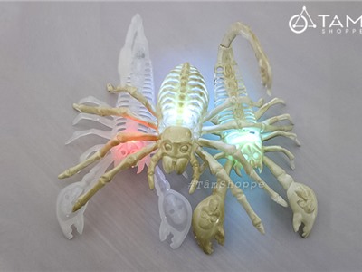 Bộ xương hình con nhện bọ cạp trang trí có đèn Led