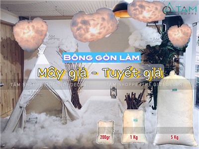 Bông gòn trang trí làm mây giả tuyết giả BONGGON-01
