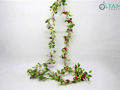 Dây lá hoa tường vy trang trí dài 175cm