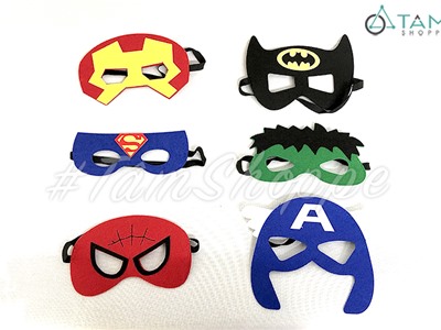 Mặt nạ siêu anh hùng vải nỉ êm ái cho bé nhiều kiểu HLW-MN-27-4
