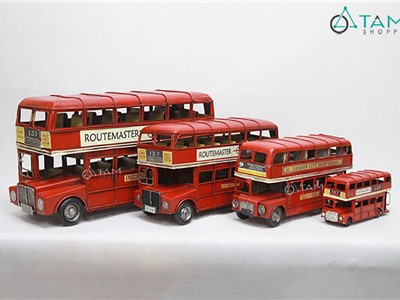Mô hình xe buýt 2 tầng London đỏ cổ điển MHX-BUS2T-01