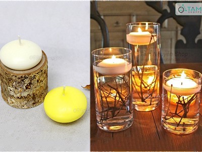 Set 10 viên nến thả nổi trên nước 