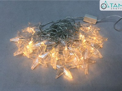 Dây đèn led ngôi sao Led 2,5m Màu vàng ấm 