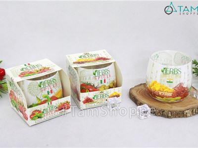 Ly nến thơm thiên nhiên thảo mộc cay NT-03