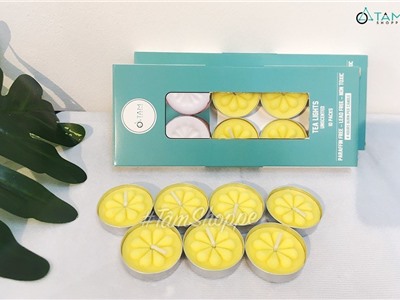 Nến tealight vàng 2 tiếng vỉ 10 viên