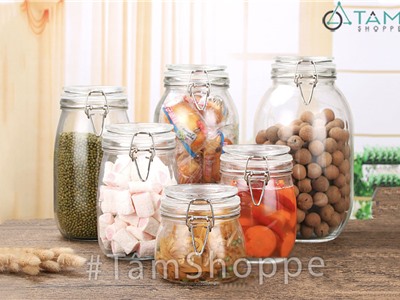 Hủ thủy tinh đựng gia vị nắp cài kín hơi GV-05