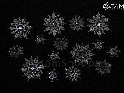 Set 5 bông tuyết trong suốt trang trí noel X-PKTCT-70