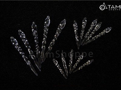 Set 5 phụ kiện trong suốt trang trí noel nhũ nước băng tan X-PKTCT-69
