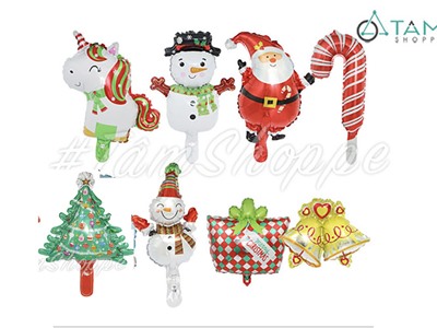 Bong bóng kiếng Noel 8 kiểu cao 25-35cm BBK-NOEL-05