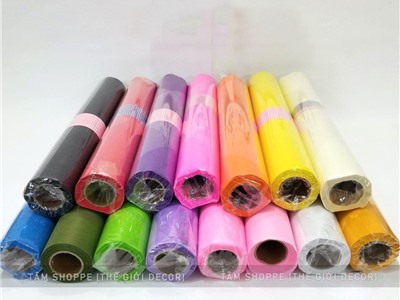 Cuộn giấy lụa mỏng gói hoa gói quà làm handmade [bản 50cm dài 14m] CUONGIAY-01