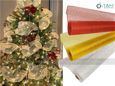 Cuộn ruy băng lưới bản 50cm dài 10m [quấn cây thông - làm vòng hoa] RUYBANG-15