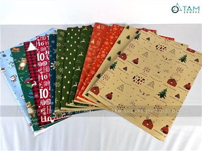 Giấy gói quà họa tiết Giáng sinh 50x70cm [Giấy đẹp - Kiểu mới liên tục] GIAYGOIQUA-04