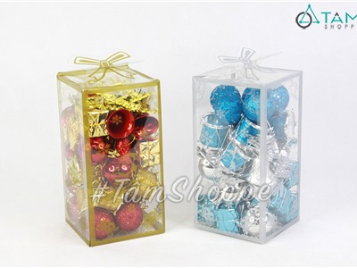 Hộp 32 phụ kiện treo Noel 6 kiểu hộp nơ X-HPK-11