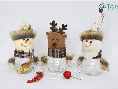 Hộp đựng kẹo giáng sinh nhồi bông QTNOEL-03