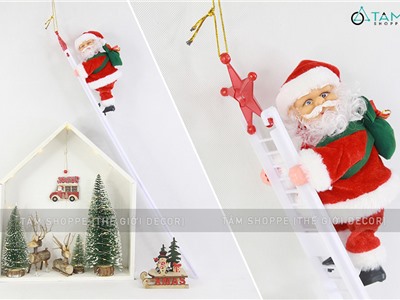 Ông già Noel điện tử leo thang có nhạc OGN-DT-04