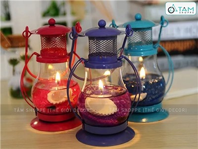Đèn bão Aladin sẵn nến chủ đề biển [Nến sạch - Được chọn màu] DENBAO-01