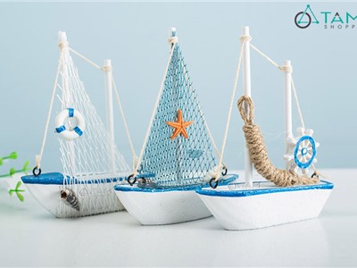 Mô hình thuyền buồm trang trí mini MHT-01
