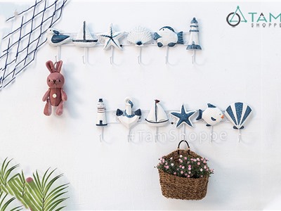 Móc treo quần áo thạch cao phong cách biển MTĐ-15
