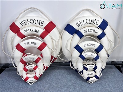 Phao cứu sinh decor chữ welcome kiểu đơn giản [2 màu - 5 size] PHAOCUUSINH-01