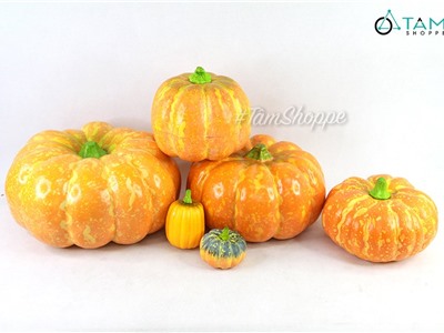 Mô hình quả bí ngô Halloween như thật trang trí HLW-QBN-02