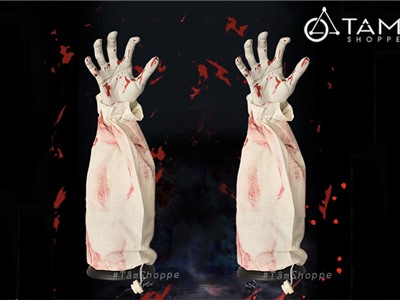 Cánh tay điện tử co gập phát âm thanh kinh dị HLW-DT-01 (TẶNG PIN)