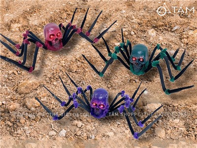 Con nhện đầu lâu điện tử biết đi, kêu rên rỉ ĐK 90-120cm (cảm ứng va chạm - tặng Pin) TCV-NHEN-04