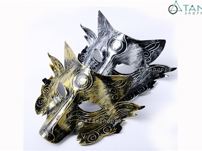 Mặt nạ đầu sói nhựa Vintage HLW-MN-03-1