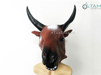 Mặt nạ đầu trâu cao su cao cấp HLW-MN-79-1