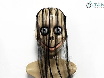 Mặt nạ Momo tóc dài kinh dị HLW-MN-84