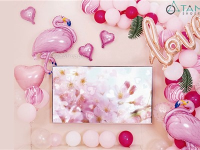 Bộ trang trí tỏ tình cầu hôn chữ Love liền 2 Hồng hạc NO.9988