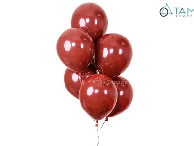 Set 10 bong bóng trang trí tiệc màu Đỏ đô PA-BBCS-03