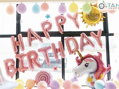 Bộ trang trí sinh nhật Mặt trời kẹo ngựa Pony NO.8951